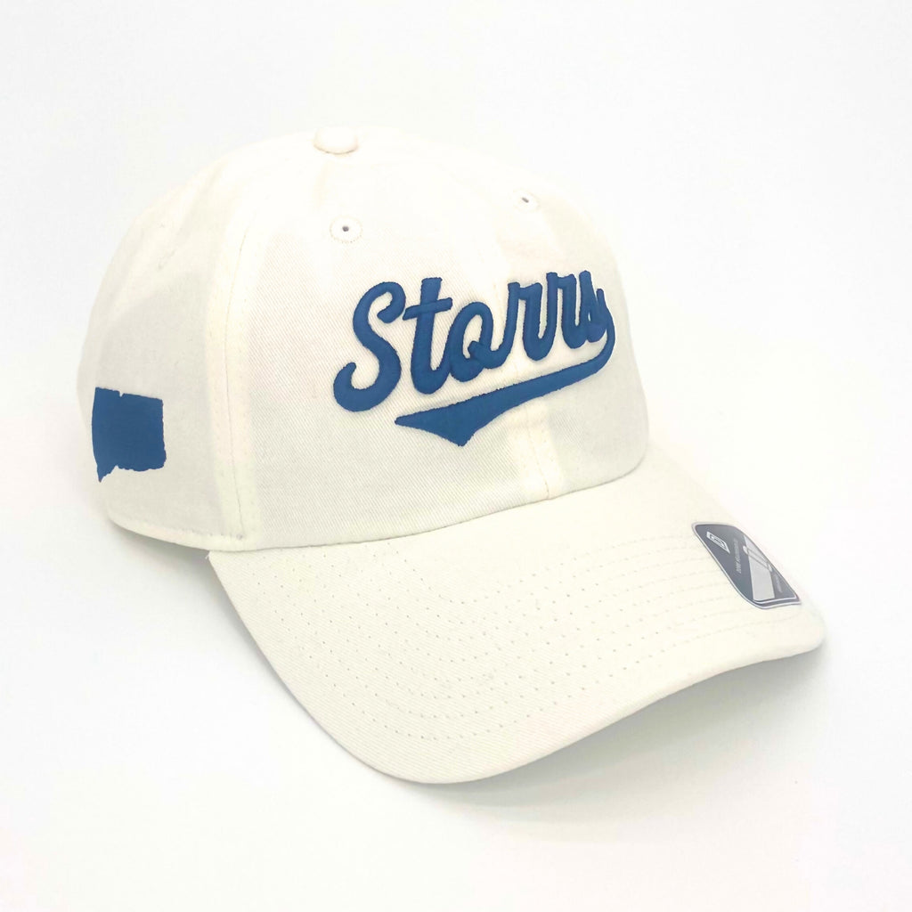 Storrs Script Dad Hat (White/Navy)