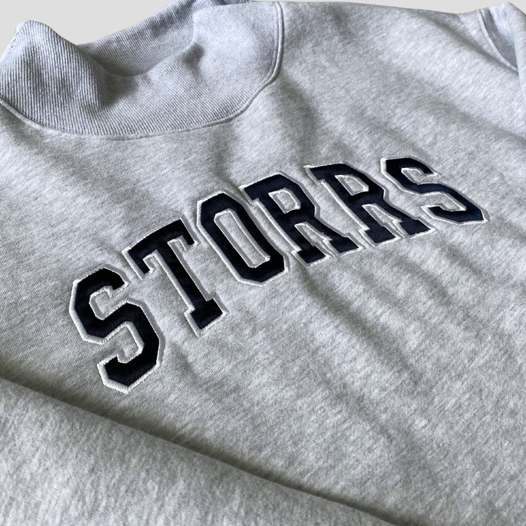 College Block Storrs Embroidered Mockneck