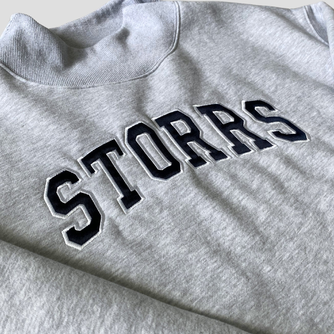 College Block Storrs Embroidered Mockneck