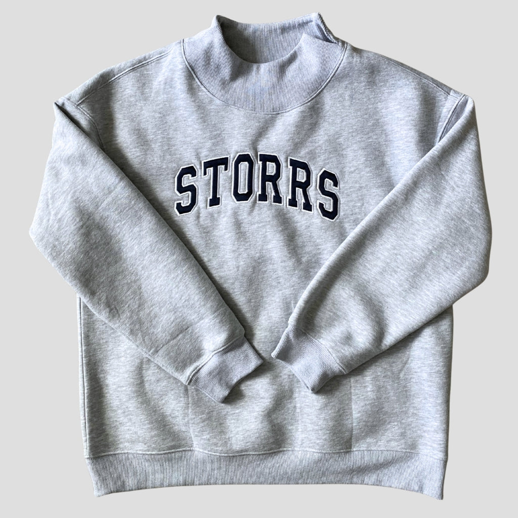 College Block Storrs Embroidered Mockneck