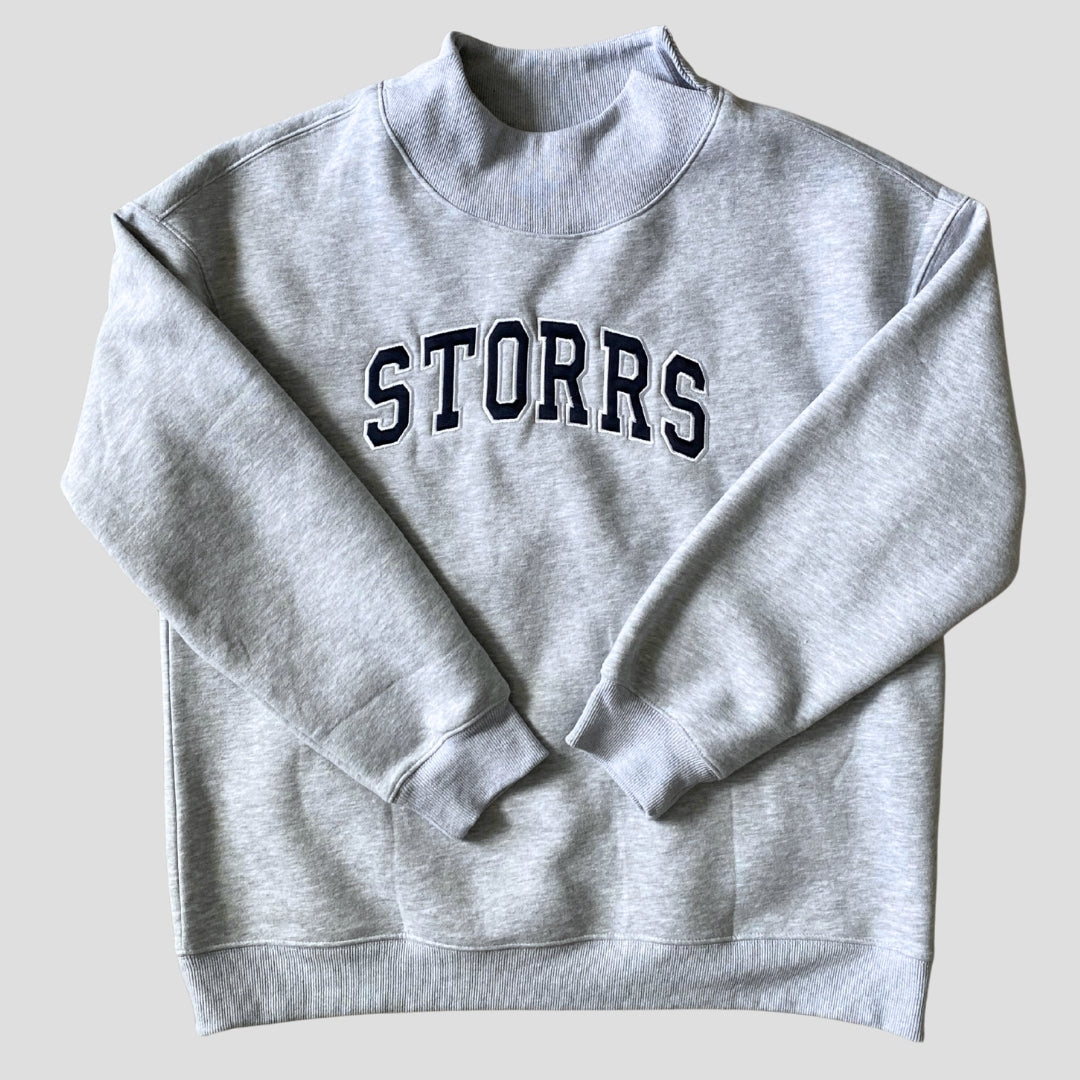 College Block Storrs Embroidered Mockneck