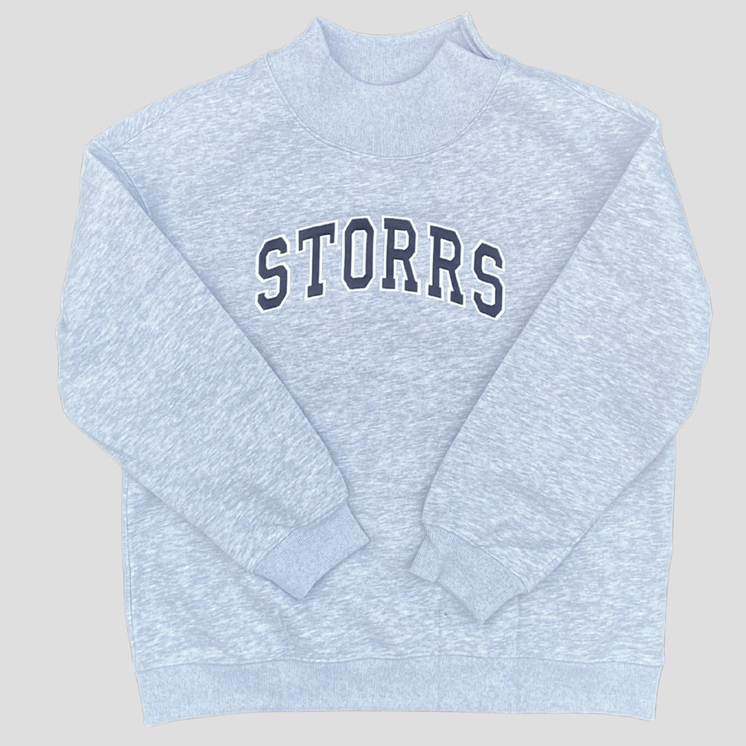 College Block Storrs Embroidered Mockneck