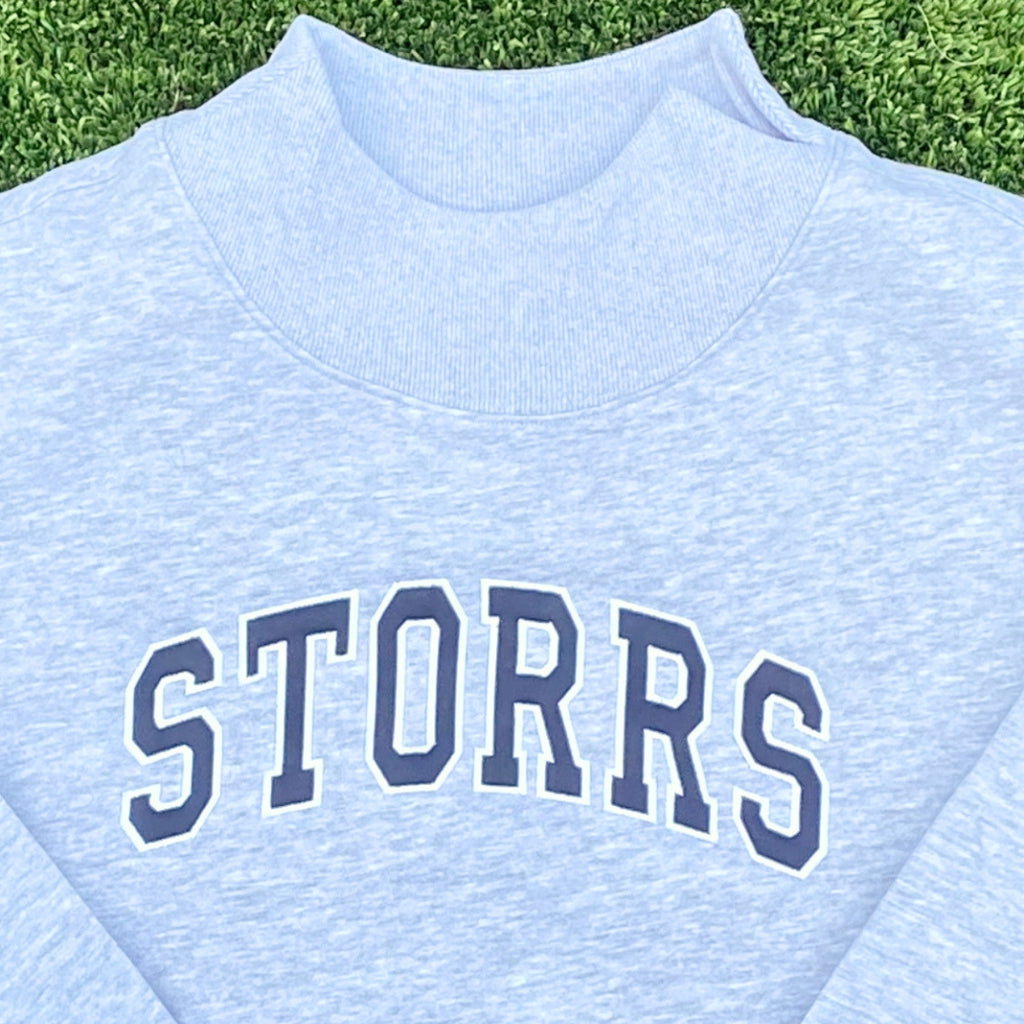 College Block Storrs Embroidered Mockneck