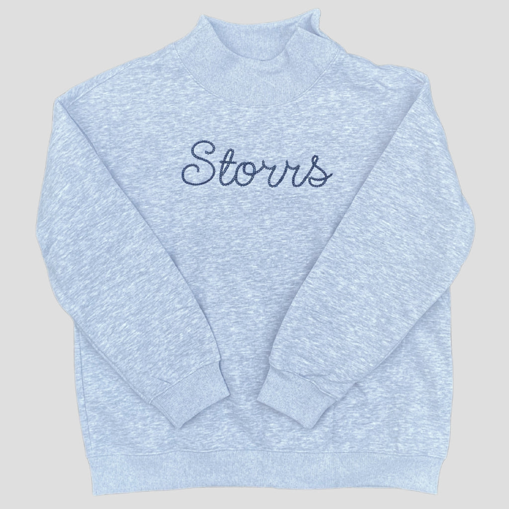 Chain Stitch Storrs Embroidered Mockneck